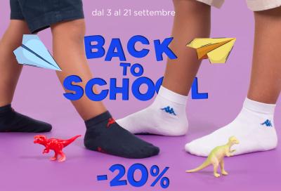 Back to School: 20% di sconto su tutte le calze bambino dal 3 al 21 settembre